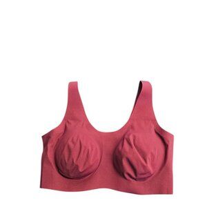 Knix Womens Luxelift Pullover Bra, Burgundy, Wireless, Size S+ Fits 32DDD, F, G